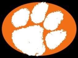253x190 Clemson Tiger Paw Outline Free Image