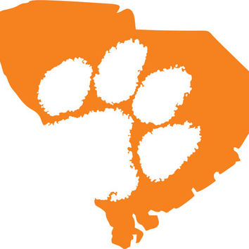 354x354 Clemson Tigers Sc Outline Sticker ~ From Twangboutiquedotcom