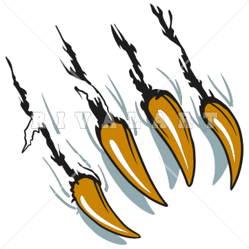361x361 Mascot Clipart Image Of Animal Claws Tearing Ar39 Claw 03 Rq