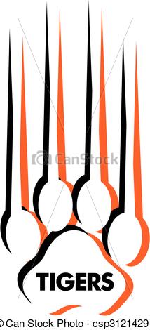 214x470 Vector Of Tiger Football Design With Tiger Claw And Ball