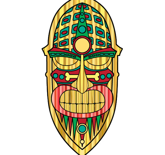 550x515 Hawaii Clipart Tiki Mask