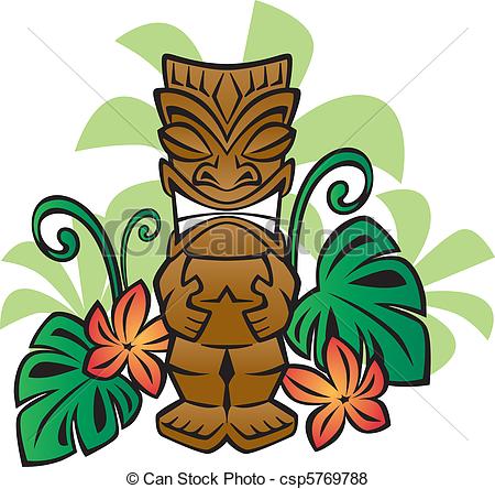 450x444 Tiki Man Clipart