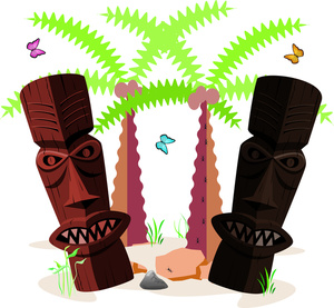 300x277 Hawaii Clipart Tiki Statue