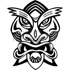 300x300 Royalty Free Ancient Tiki Face Masks Clip Art 014 385839 Vector