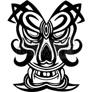 300x300 Royalty Free Ancient Tiki Face Masks Clip Art 019 385847 Vector