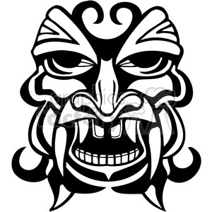 300x300 Royalty Free Ancient Tiki Face Masks Clip Art 022 385812 Vector