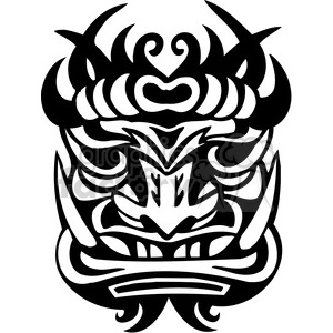 300x300 Royalty Free Ancient Tiki Face Masks Clip Art 041 385817 Vector