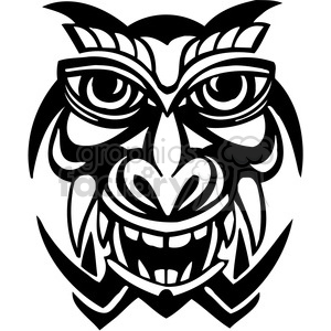 300x300 Royalty Free Ancient Tiki Face Masks Clip Art 049 385859 Vector