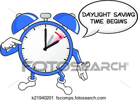 450x330 Clipart Of Alarm Clock Change To Daylight Saving Time K21940201
