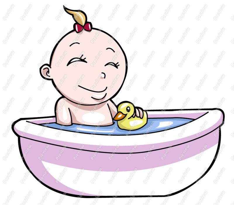 800x703 Clip Art Girl Bath Clipart