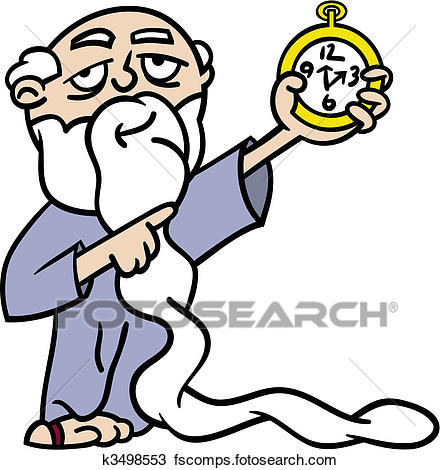 440x470 Clipart Of Father Time Pointing