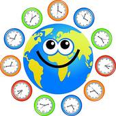 170x169 Earth World Travel Time Clock Globe Stock Illustrations