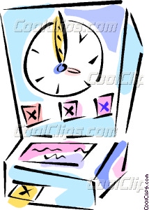 214x300 Punch Clock Vector Clip Art