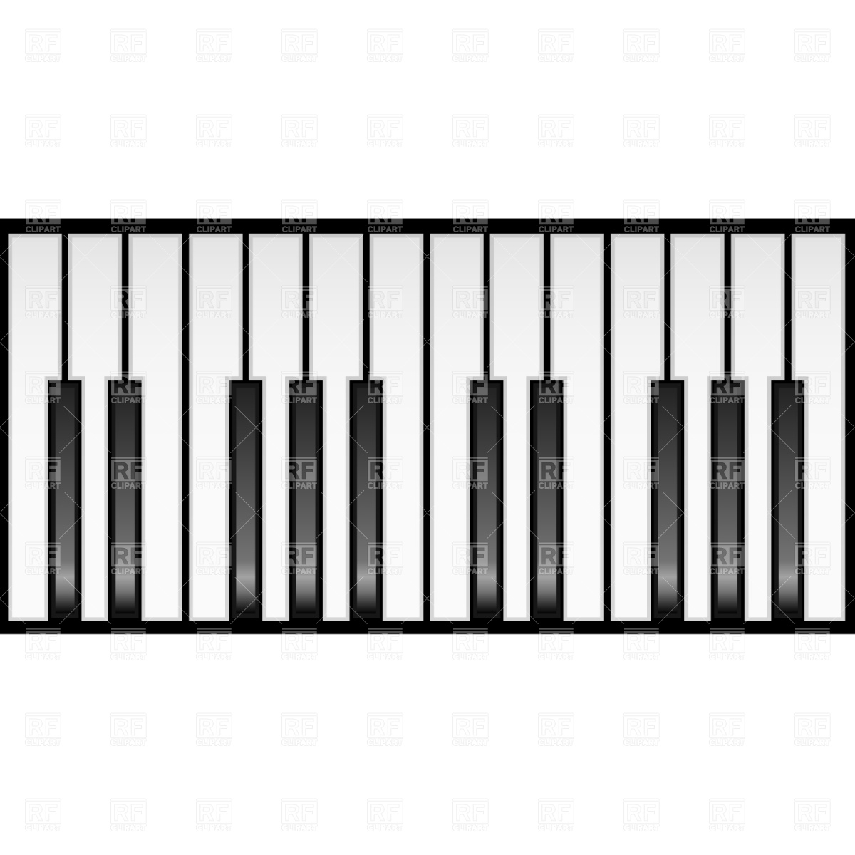 1200x1200 Piano Keyboard Royalty Free Vector Clip Art Image