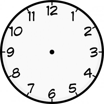 425x425 Clock Face Clip Art, Vector Clock Face