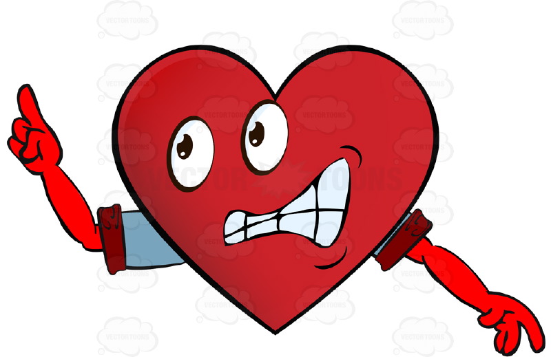 800x519 Timid Objecting Heart Smiley Withone Arm Raised, Looking Left