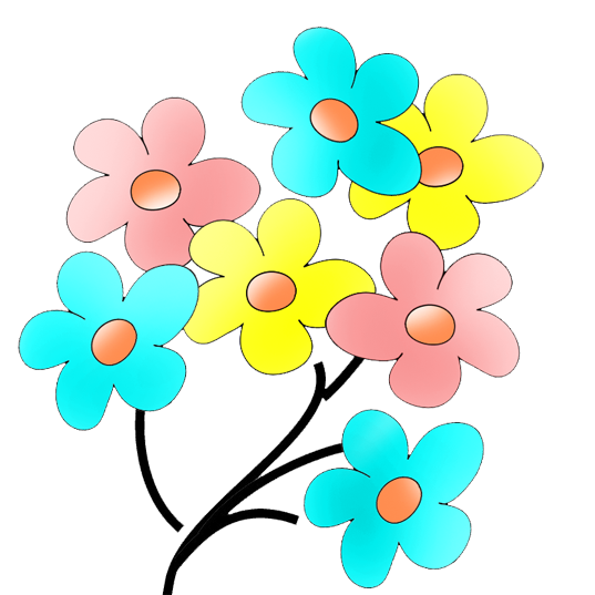 537x537 Colorful Flower Clip Art Cliparts