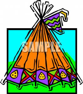 265x300 Orange Teepee Clip Art Image