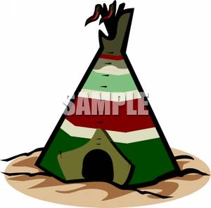 300x297 Red And Green Tipi Clip Art Image