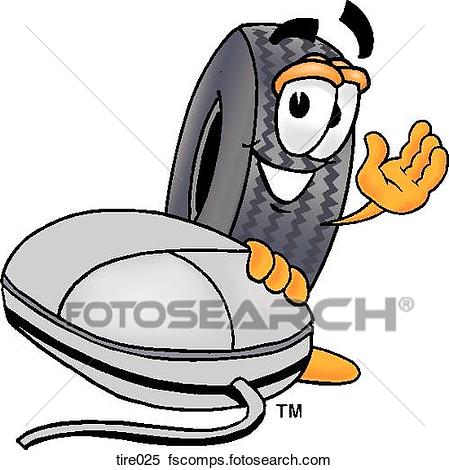 449x470 Clipart Of Tire And Mouse Tire025
