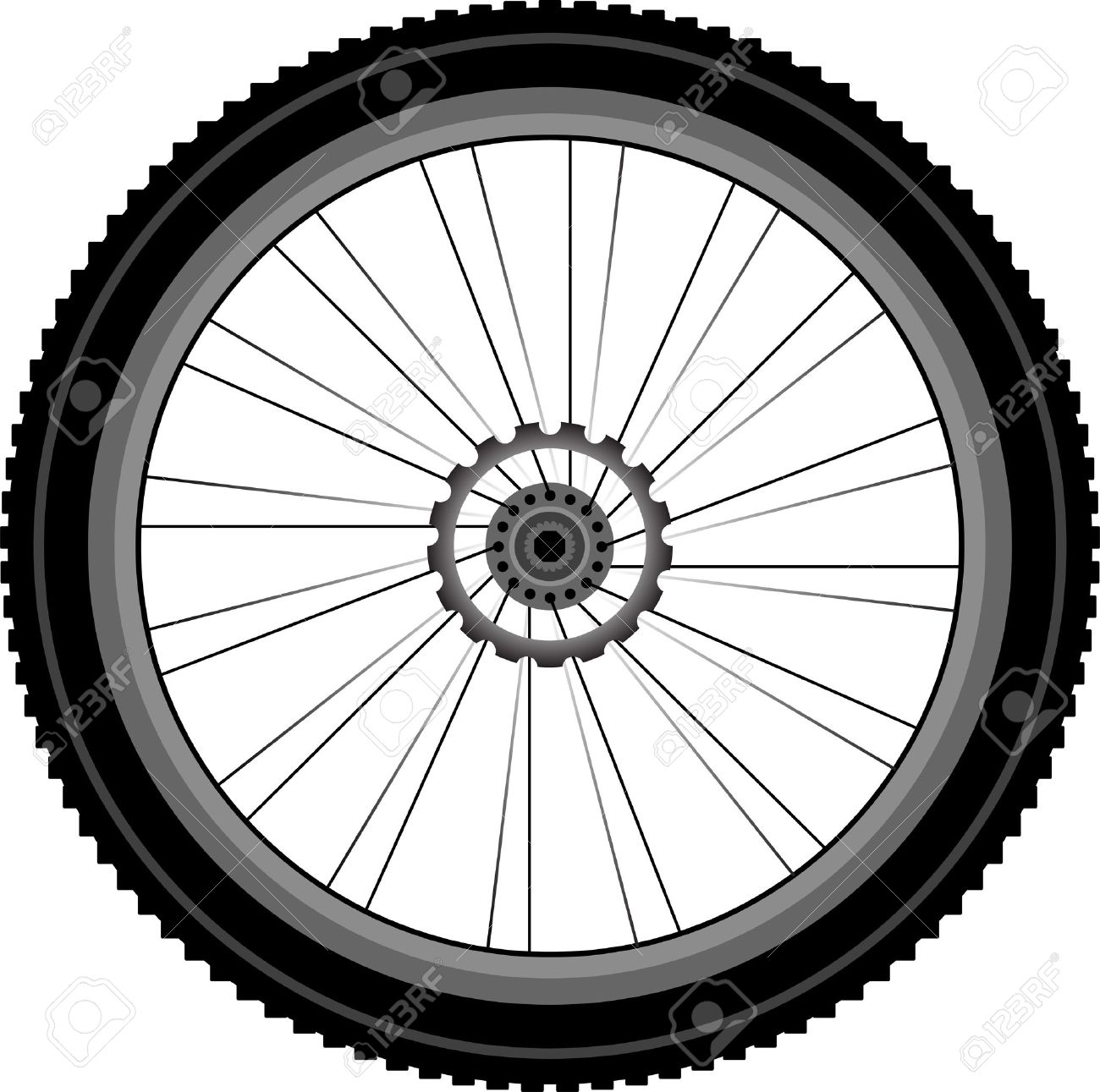 1300x1291 Bicycle Wheel Clip Art