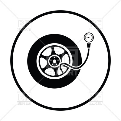 400x400 Tire Pressure Gage Icon Royalty Free Vector Clip Art Image