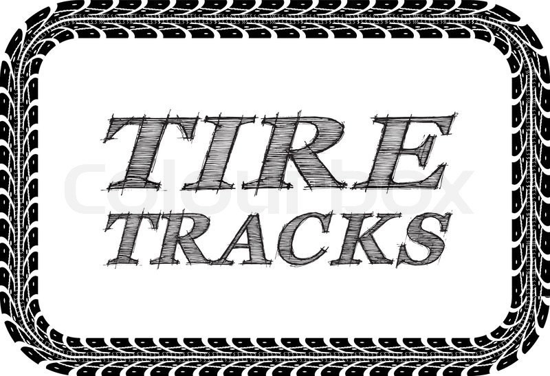 800x547 Tire Tracks Frame In The Form Of A Rectangle. Vector Illustration