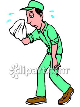 263x350 Royalty Free Clip Art Image Tired, Sweating Handyman