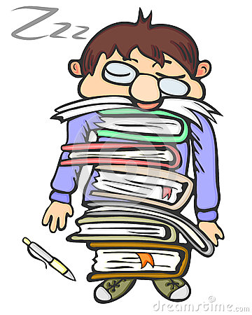 360x450 Tired Student Clipart