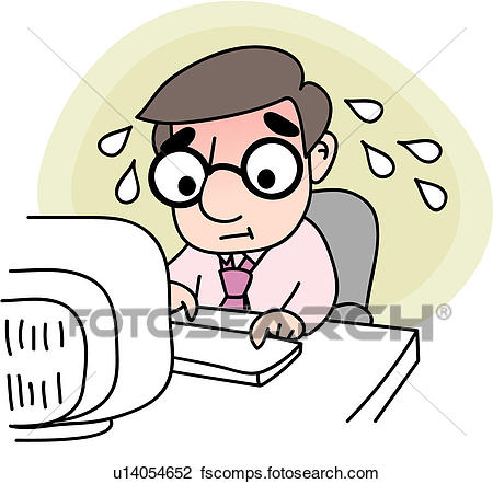 450x442 Clipart Of Job, Office, Tired, Stress, Businessman, Company