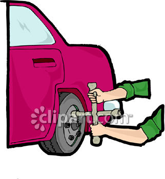 322x350 Clipart Picture Of A Person Changing A Tire