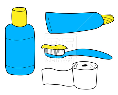 400x323 Tooth Paste, Tooth Brush And Tissue Royalty Free Vector Clip Art
