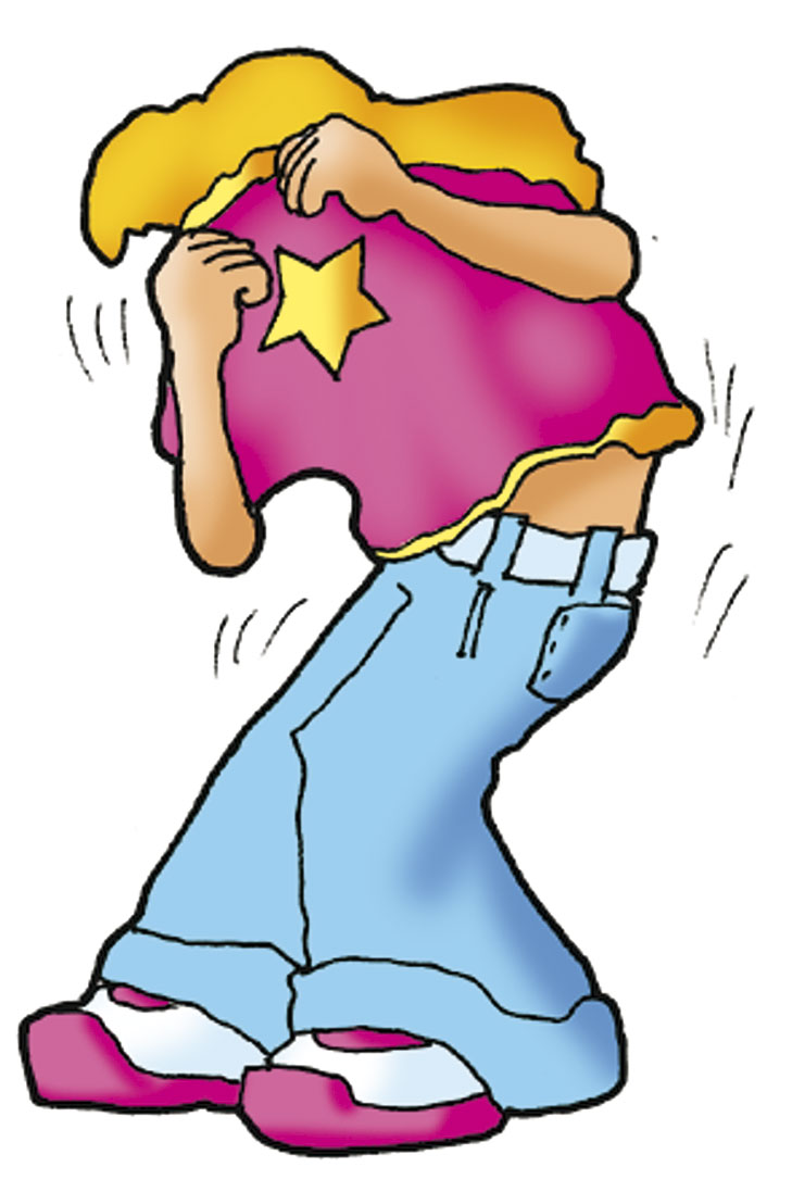 729x1097 Woman Getting Dressed Clipart