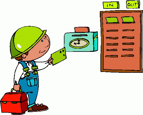 490x395 Work Clock Clipart