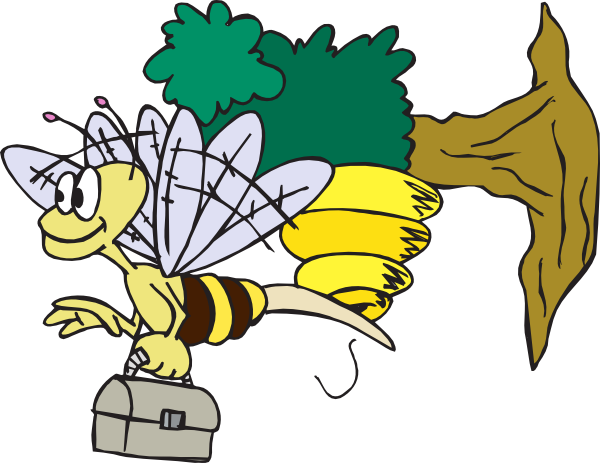 600x463 Bee Going To Work Clip Art