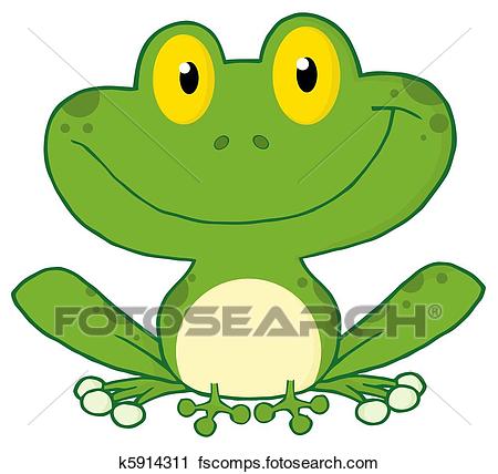 450x428 Clipart Of Smiling Green Frog K5914311