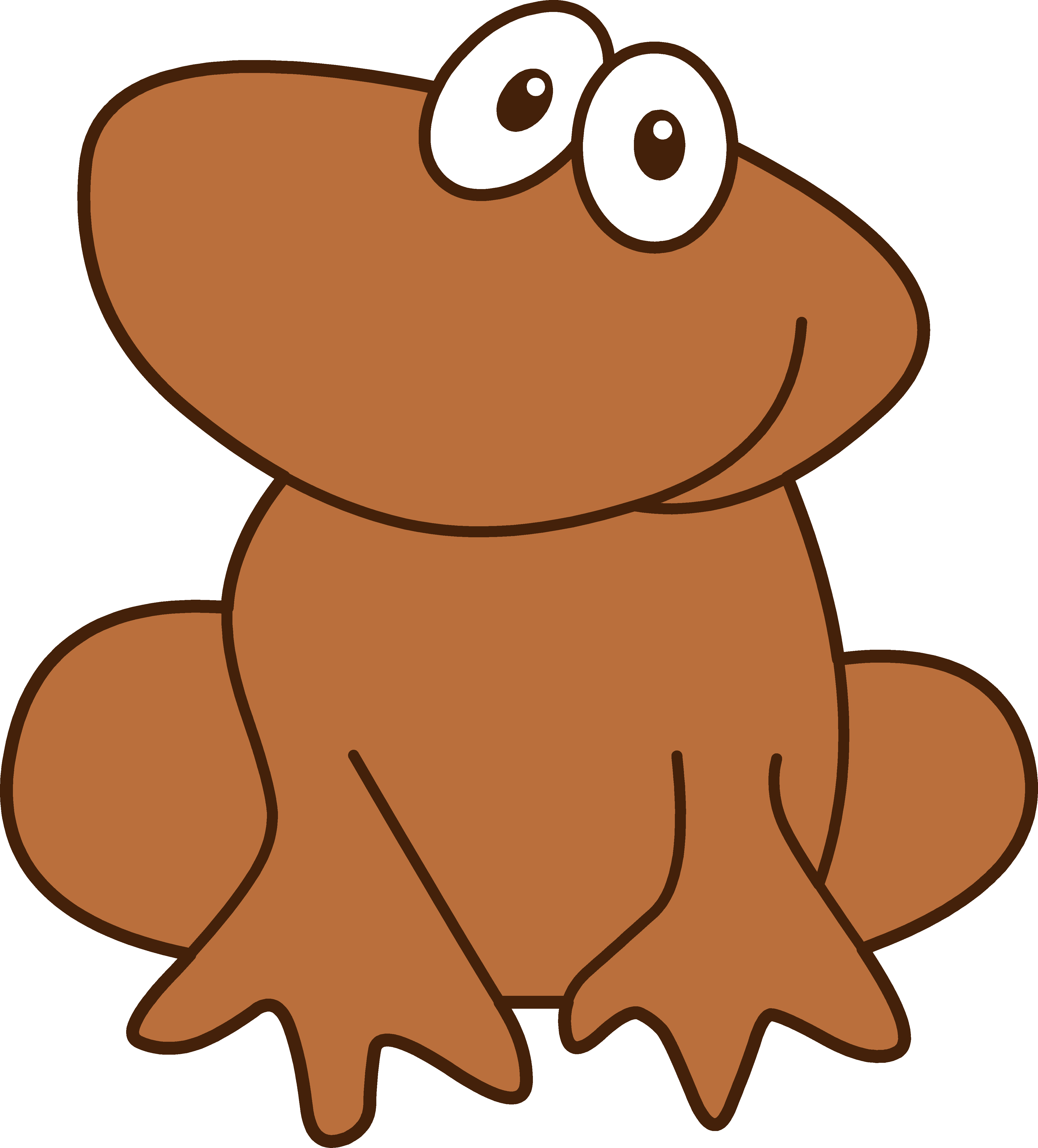 4336x4797 Brown Frog Clipart