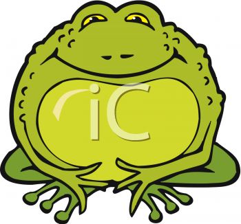 350x326 Picture Of A Fat Cartoon Toad In A Vector Clip Art Illustration
