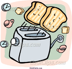 300x290 Toast Flying Out Of A Toaster Vector Clip Art