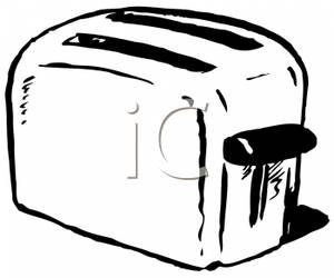 300x250 Black And White Toaster Clipart Picture