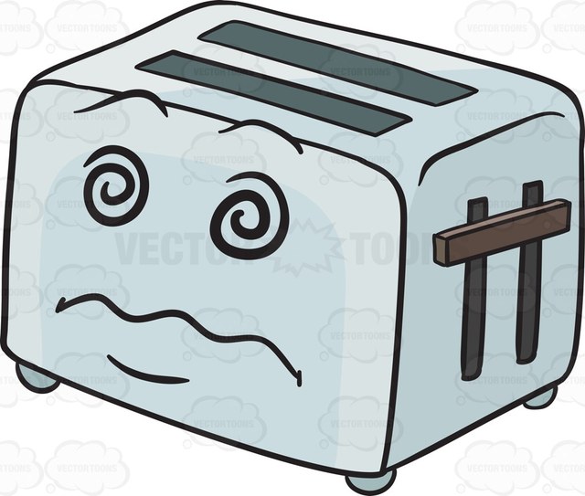 640x543 Dazed And Confused Pop Up Toaster Emoji Cartoon Clipart