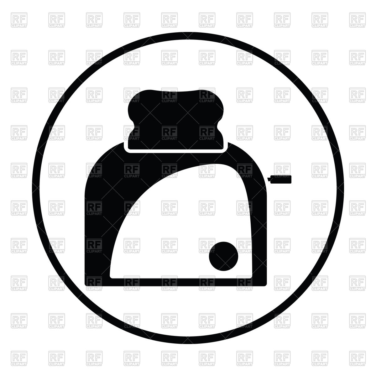 1200x1200 White Toaster Royalty Free Vector Clip Art Image