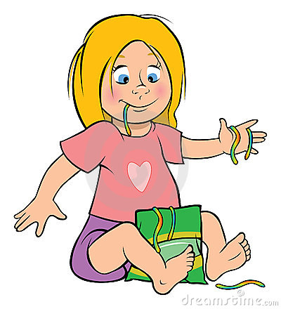 400x440 Worm And Girls Clipart