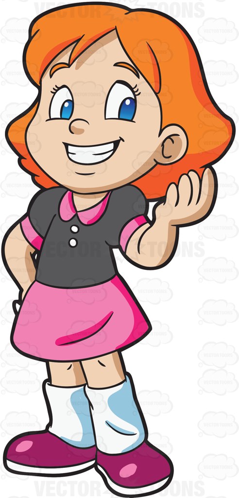 492x1024 A Young And Very Confident Girl Clip Art
