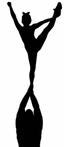 219x500 Silhouette Clipart Cheer