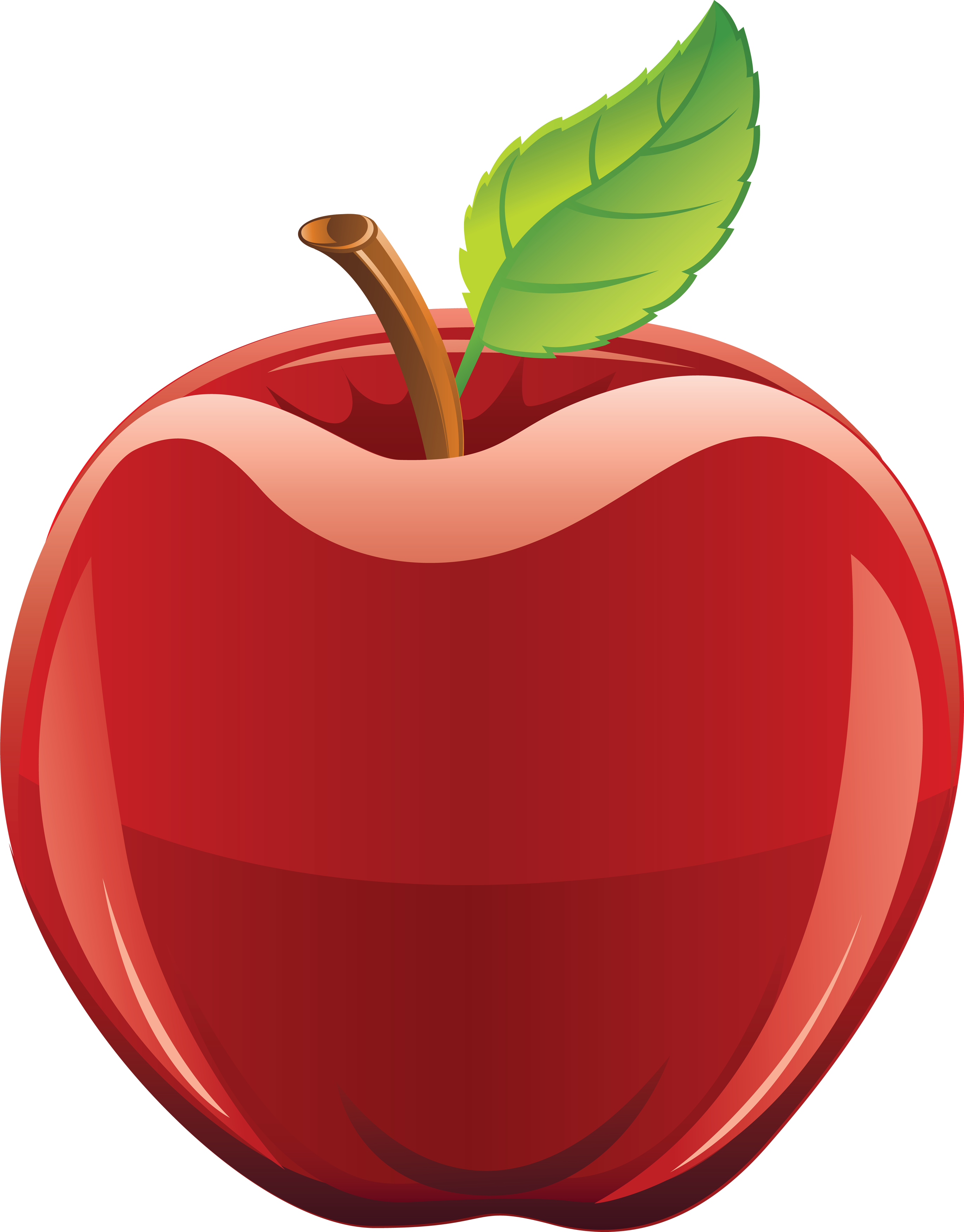 2742x3504 Apple Clipart Dark Red