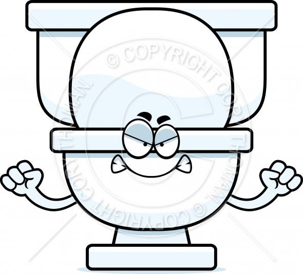 590x534 Angry Cartoon Toilet Vector And Royalty Free License