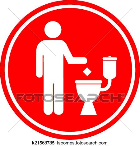450x470 Clipart Of Do Not Litter In Toilet K21568785