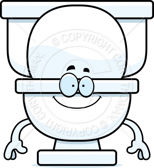 542x590 Happy Cartoon Toilet Vector And Royalty Free License
