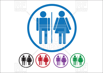 400x283 Pictogram Man Woman Icons, Toilet Sign Royalty Free Vector Clip
